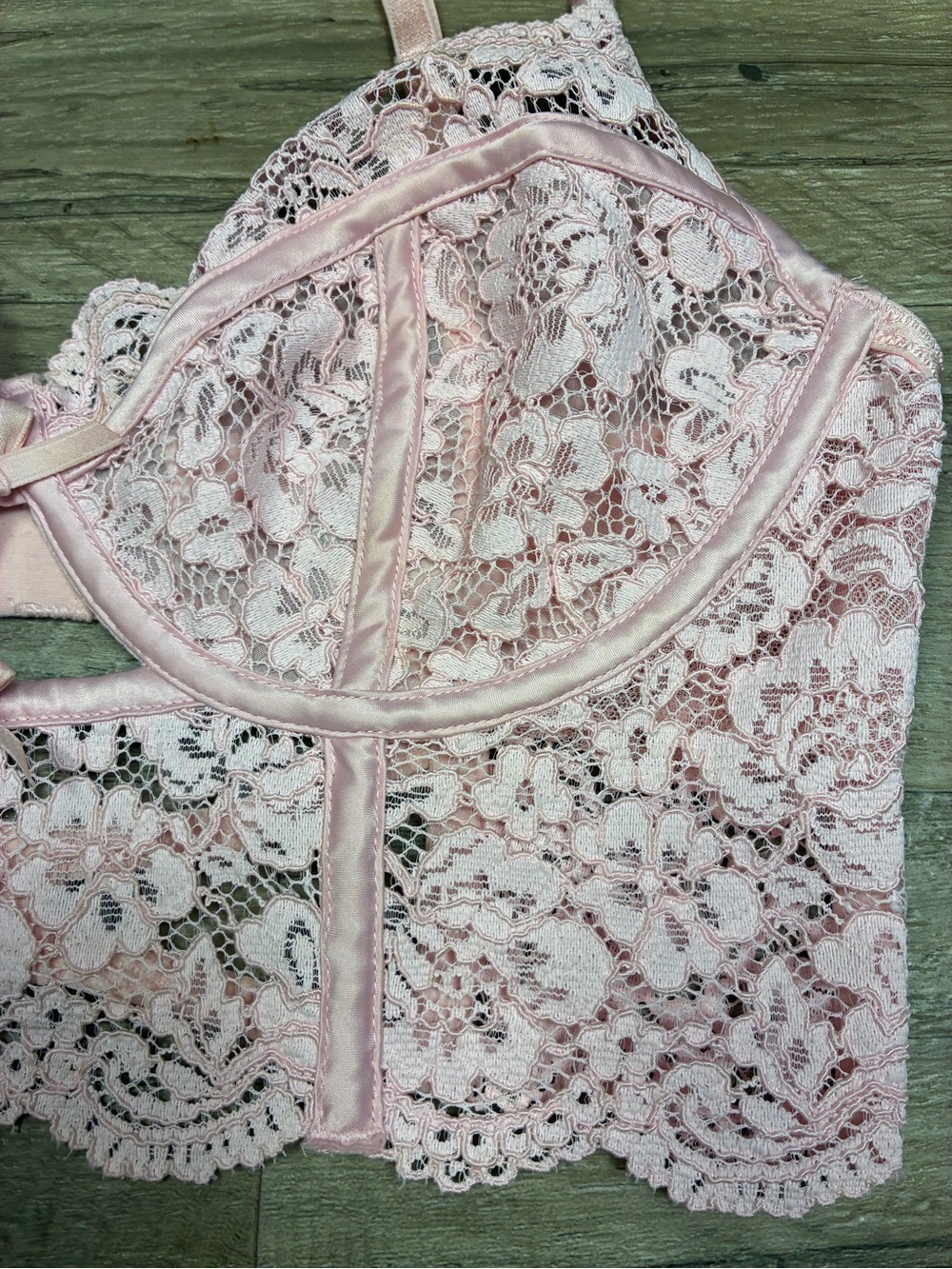 For Love and Lemons Creamsicle Lace Bustier Top - Picture 4 of 12